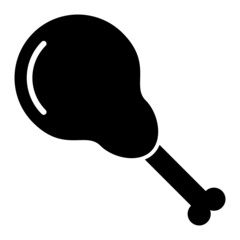 Vector Chicken Glyph Icon Design