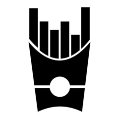 Vector Fries Glyph Icon Design