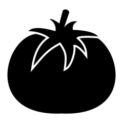 Vector Tomato Glyph Icon Design