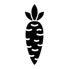 Vector Carrot Glyph Icon Design