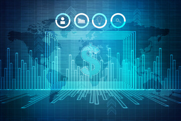 2d rendering usd Dollar symbol 