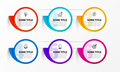 Infographic design template. Creative concept with 6 steps