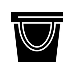 water bucket icon or logo isolated sign symbol vector illustration - high quality black style vector icons
