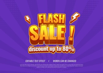 Obraz premium Flash sale and discount banner template Free Vector 