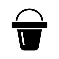 water bucket icon or logo isolated sign symbol vector illustration - high quality black style vector icons
