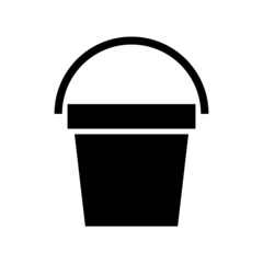 water bucket icon or logo isolated sign symbol vector illustration - high quality black style vector icons
