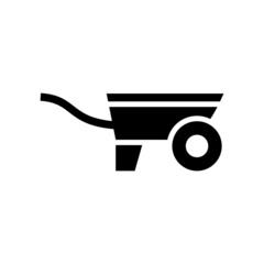 wheelbarrow icon or logo isolated sign symbol vector illustration - high quality black style vector icons
