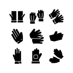 work gloves icon or logo isolated sign symbol vector illustration - high quality black style vector icons
