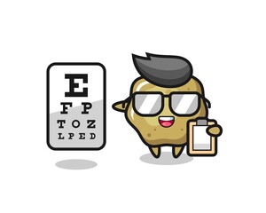 Illustration of loose stools mascot as an ophthalmology