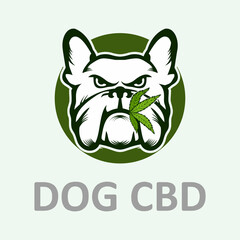 Basic RGB dog marijuana logo