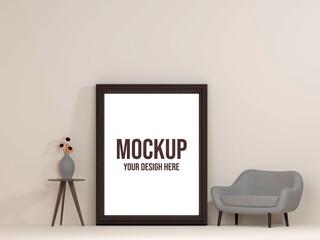 Podium mockup display on background 3D Rendering
