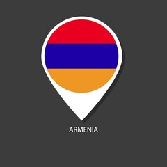Armenia flag Vector marker with flags.