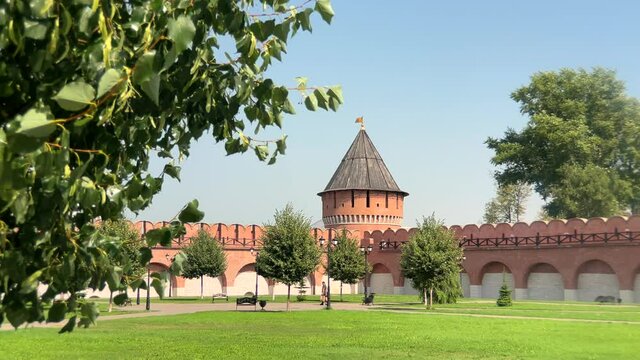 Tula kremlin historical fortress with park