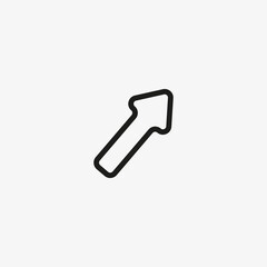 Mouse cursor icon in line design style. Usage for click button, pointer web UI design.