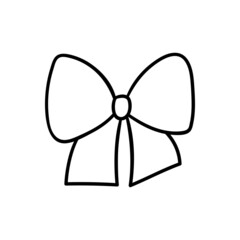 Bow vector icon. ribbon illustration symbol. decoration sign or logo.