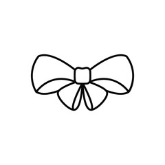 Bow vector icon. ribbon illustration symbol. decoration sign or logo.