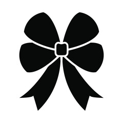 Bow vector icon. ribbon illustration symbol. decoration sign or logo.