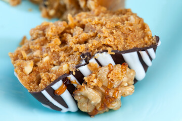 sweet cake made of dairy products and nuts