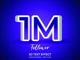 1M Editable 3d text effect style