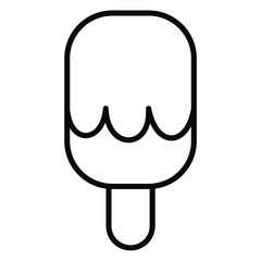 Paddle ice stick outline icon