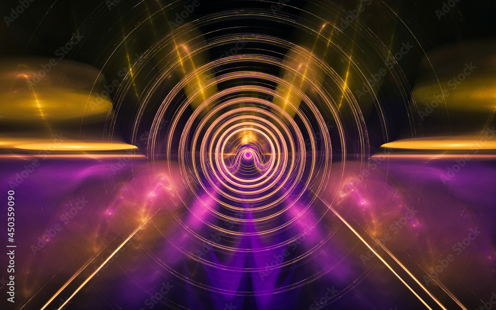 Poster digital generated image in the form of abstract geometric shapes of various shades and colors for use in web design and computer graphics