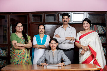 business woman with her staff, people group in background ,women empowerment concept