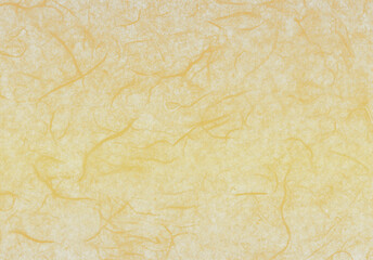 薄黄色の和紙。日本の伝統。