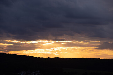 High resolution Sunset Sky background for Sky replacement - nature photography