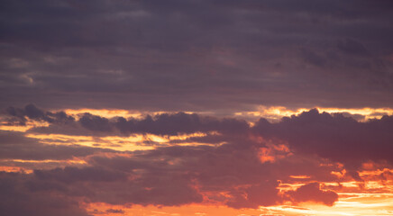 High resolution Sunset Sky background for Sky replacement - nature photography