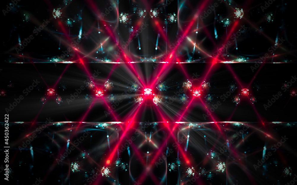 Poster digital illustration abstract image generated fractal background image wallpaper pattern of various 