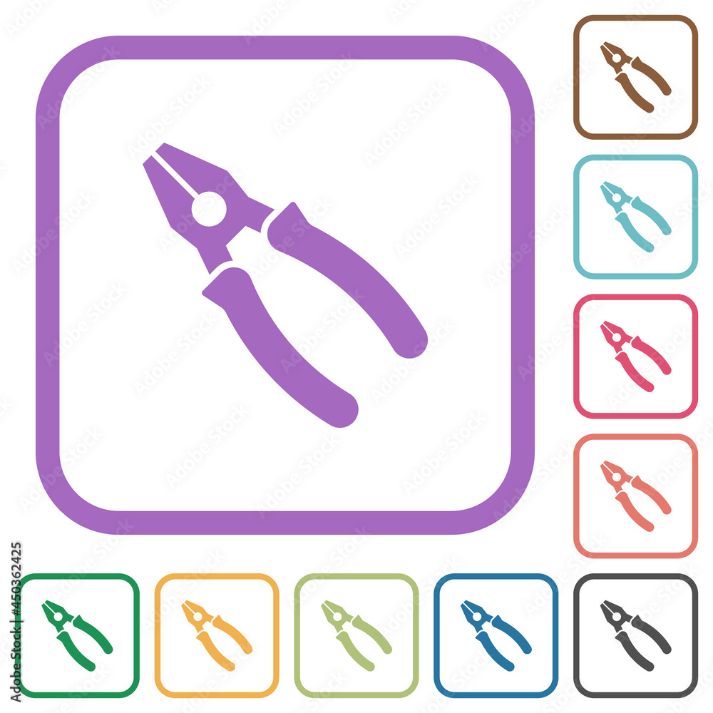 Canvas Prints combined pliers simple icons