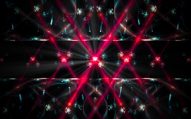 digital illustration abstract image generated fractal background image wallpaper pattern of various geometric shapes and lines of various colors for computer graphics or web design