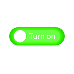 Green bar with white toggle button vector illustration