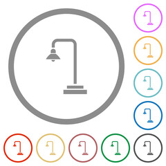 Obraz premium Street lamp flat icons with outlines
