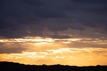 High resolution Sunset Sky background for Sky replacement - nature photography