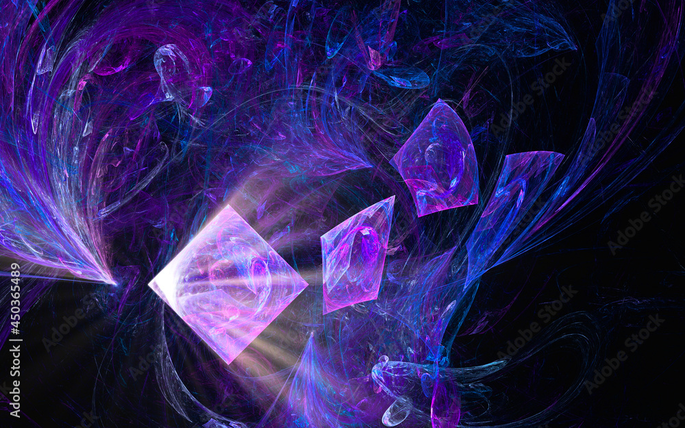 Poster digital illustration abstract image generated fractal background image wallpaper pattern of various 