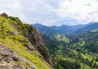 Fototapeta na wymiar Mountain landscape in summer. View from hill Nosal in Tatra Mountains, Poland