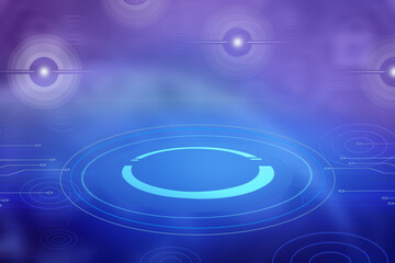 2d illustration futuristic technology background
