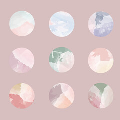 set of buttons. Instagram highlight sets. vector. illustrator. Minimal Icons Hand Drawn Vector Illustration On White Background