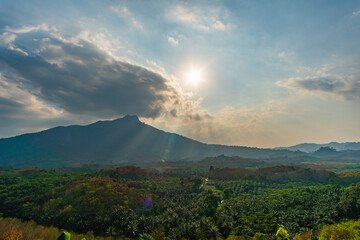 Fototapeta premium sunset in the mountains