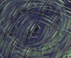 Endless Illusion Illustration Brush Strokes Abstract Green Dark Background
