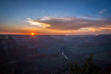 Sunset at canyon