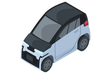 Isolated 3d electric urban car icon