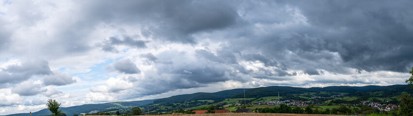 high resolution panoramic images of the Spessart  in southern Germany and the Bergiegen area