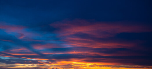 sunset in the clouds