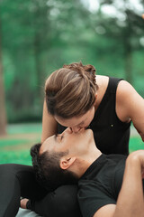 Beautiful couple kissing 