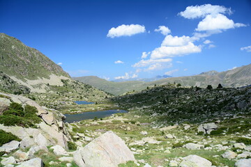 Lake in Collada de Pessons. Pirynees. Grau Roig, Soldeu, Andorra
