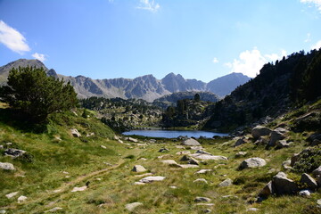 Lake in Collada de Pessons. Pirynees. Grau Roig, Soldeu, Andorra
