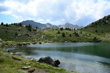 Lake in Collada de Pessons. Pirynees. Grau Roig, Soldeu, Andorra