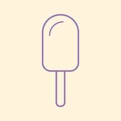 Ice cream cone icon isolated. Modern sweet vanilla dessert sign. Vector